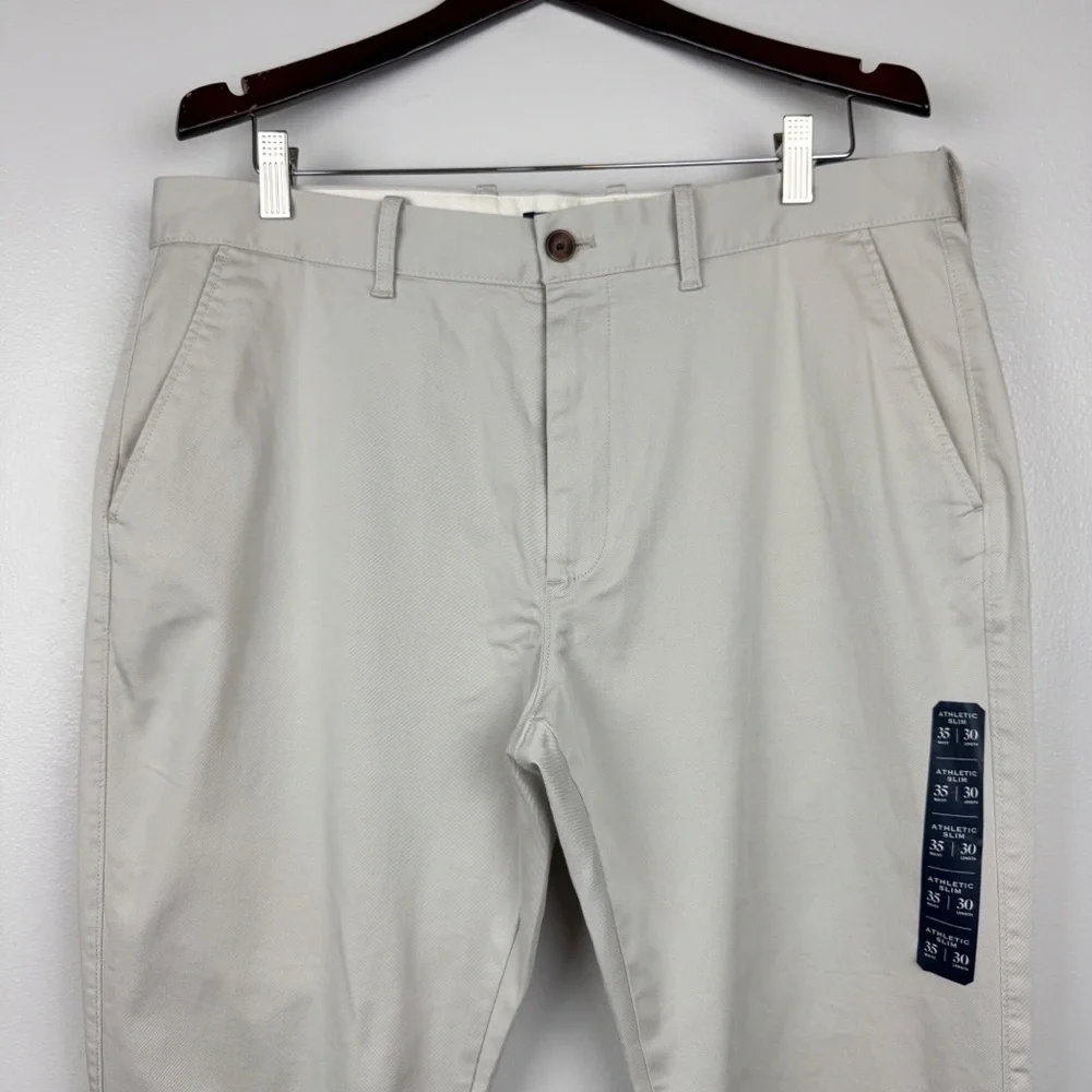 J. Crew Men's Athletic Slim Fit Chino Pants Stone Size 35x30 NWT